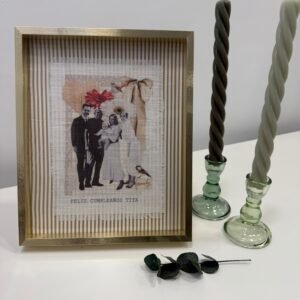 ILUSTRACIONES IMPRESAS EN TELA DE LINO ENMARCADAS